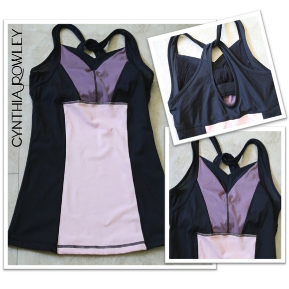 3/$15 Anthropologie | Cynthia Rowley Color block Cross-back Padded Tank - Size S - Picture 1 of 16